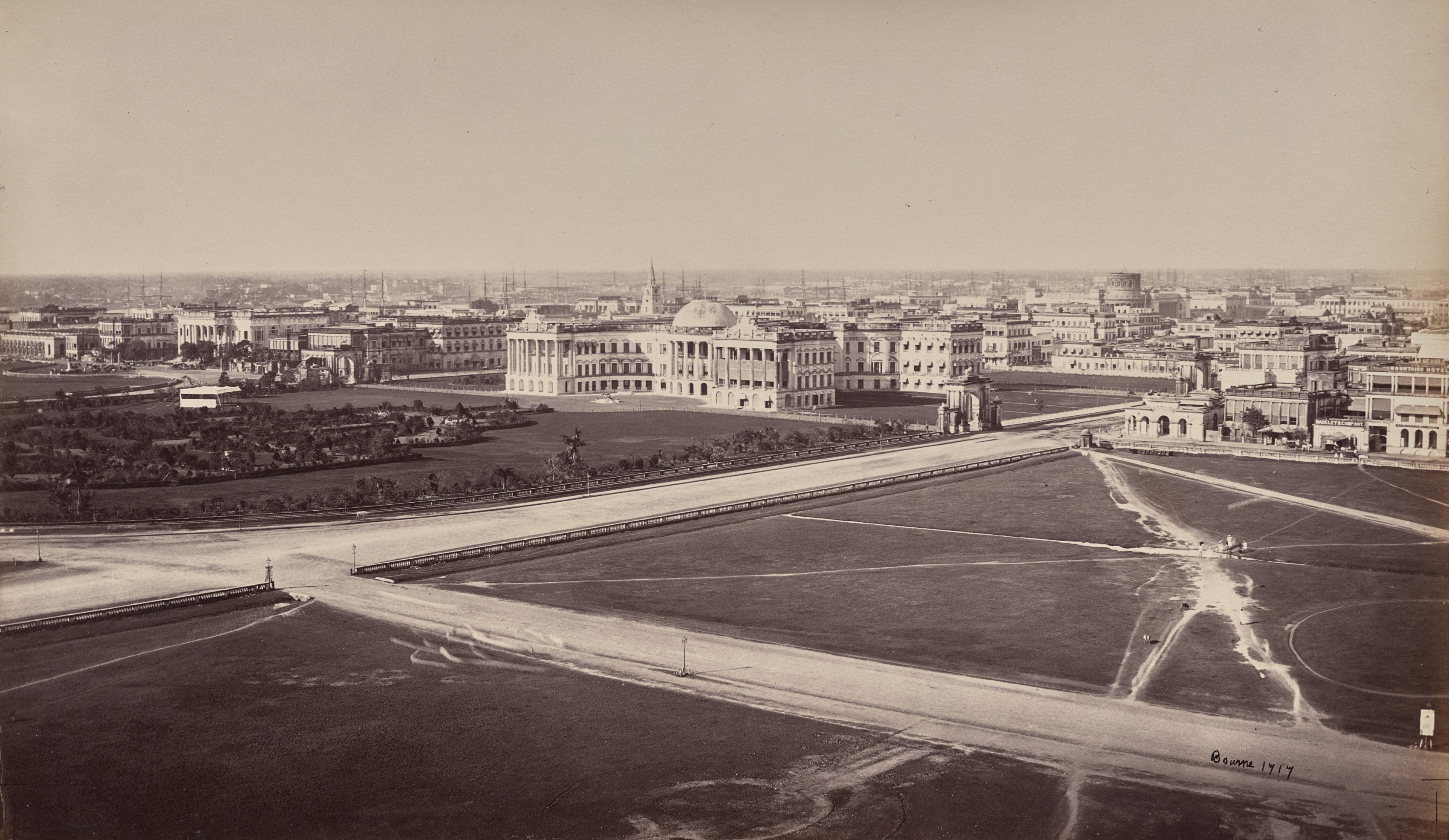 Samuel Bourne, Calcutta. General View. Government House in the Foreground