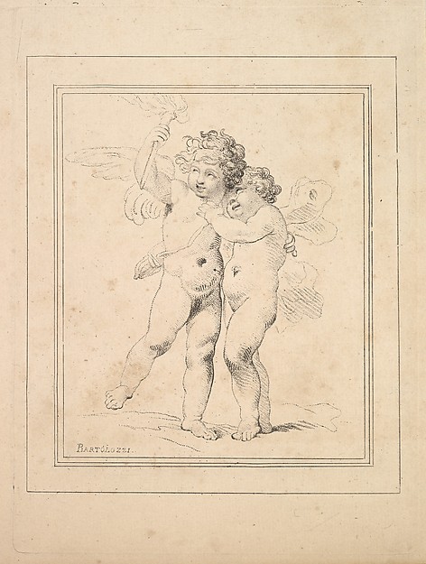Thomas Rowlandson, A Pair of Cupids – Cupid and Psyche