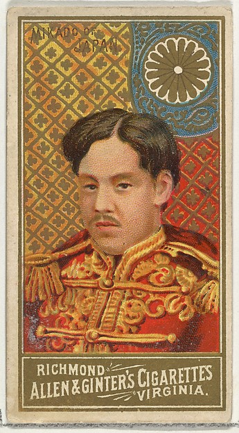 Allen & Ginter, Mikado of Japan, from World's Sovereigns series (N34) for Allen & Ginter Cigarettes
