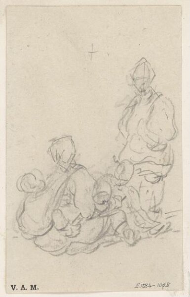 George Chinnery, Two boatwomen, one with a child on her back