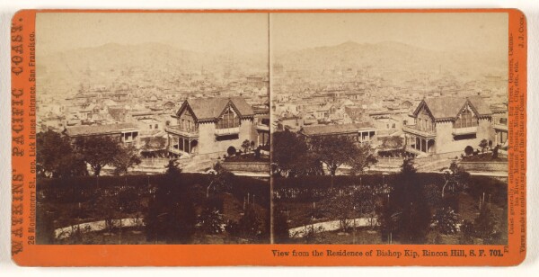Carleton Watkins, View from the Residence of Bishop Kip, Rincon Hill, S.F.