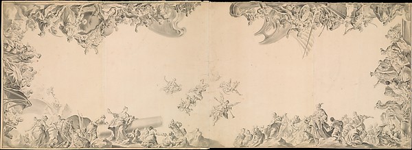Giovanni Antonio Pellegrini, Design for a Ceiling: Allegories of the Four Continents