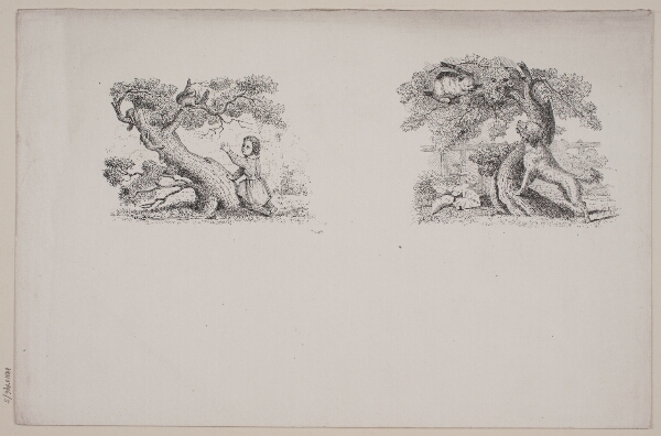 Otto Speckter, To illustrationer til W. Hey, "Halvthundrede Fabler for Børn"