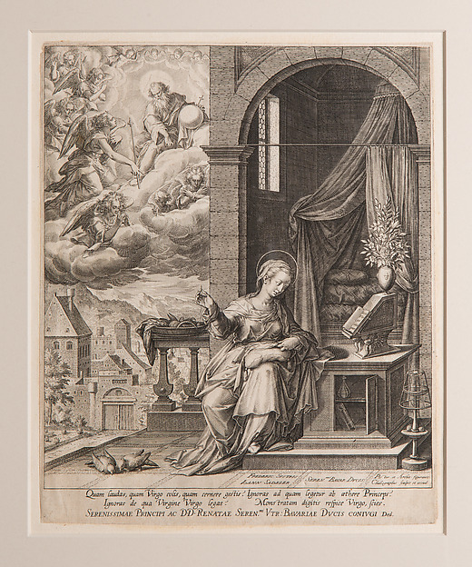 Johann Sadeler I, God Sending the Archangel Gabriel to the Virgin