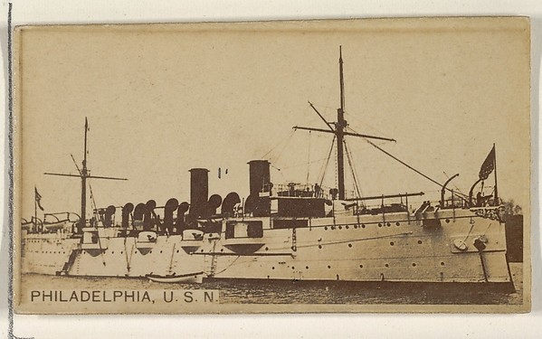 Allen & Ginter, Philadelphia, U.S.N., from the Famous Ships series (N50) for Virginia Brights Cigarettes