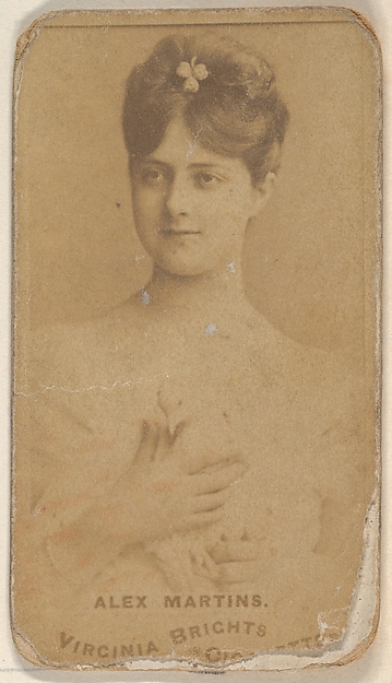 Allen & Ginter, Alex Martins, from the Actors and Actresses series (N45, Type 1) for Virginia Brights Cigarettes