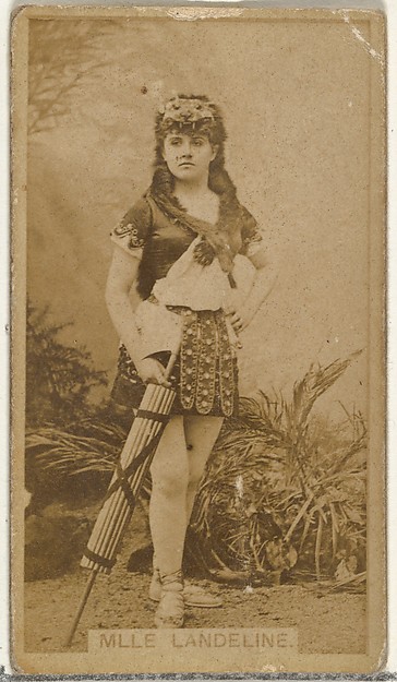 W. Duke, Sons & Co., Mlle. Landeline, from the Actors and Actresses series (N145-8) issued by Duke Sons & Co. to promote Duke Cigarettes