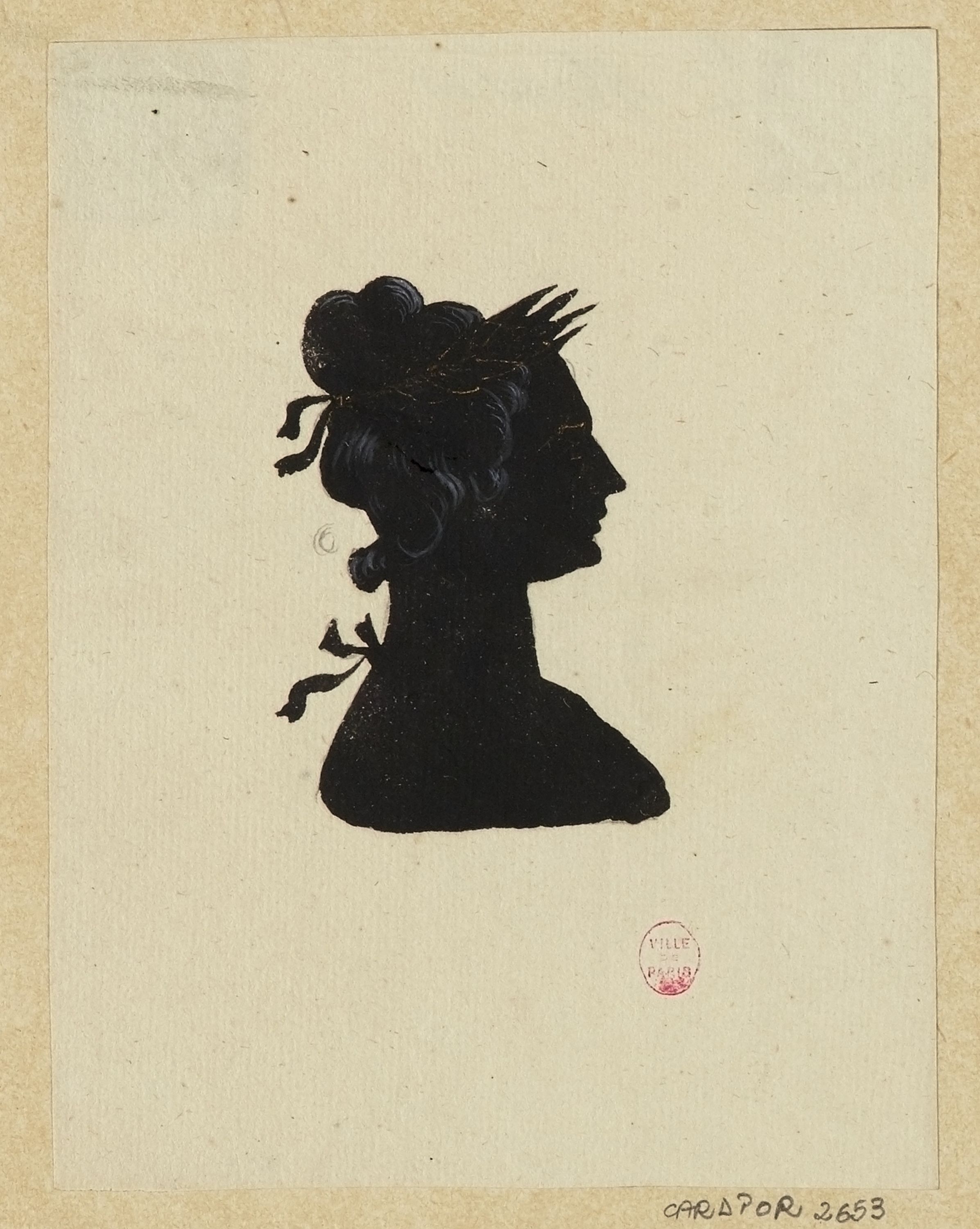 Anonyme, Portrait de profil de l'actrice Lemaire