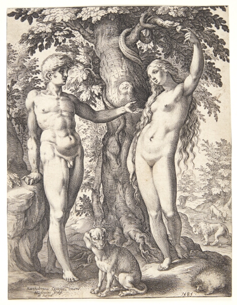 Hendrick Goltzius, Adam og Eva ved Kundskabens Træ