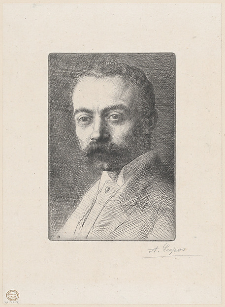 Alphonse Legros, Portrait of Edward D. Adams from a Trial Plate