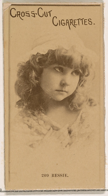 W. Duke, Sons & Co., Card Number 209, Bessie, from the Actors and Actresses series (N145-2) issued by Duke Sons & Co. to promote Cross Cut Cigarettes