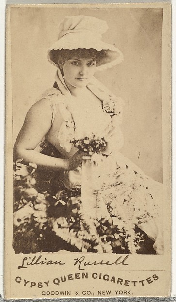 Goodwin & Company, Lillian Russell, from the Actors and Actresses series (N171) for Gypsy Queen Cigarettes