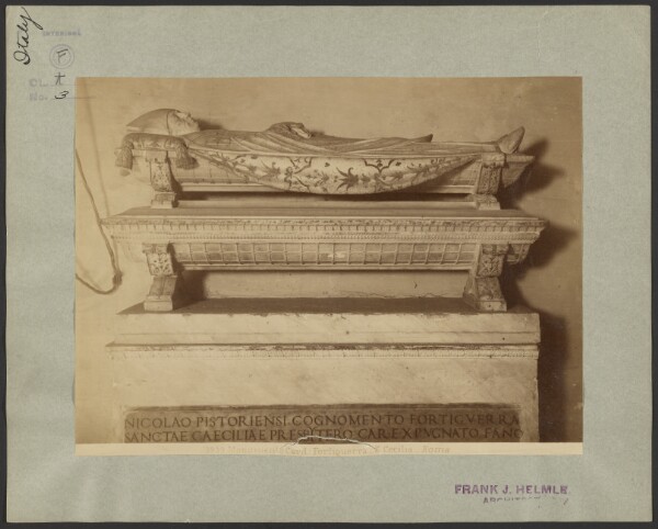 Unknown, Monumento Card: Fortiguerra. S. Cecilia, Roma