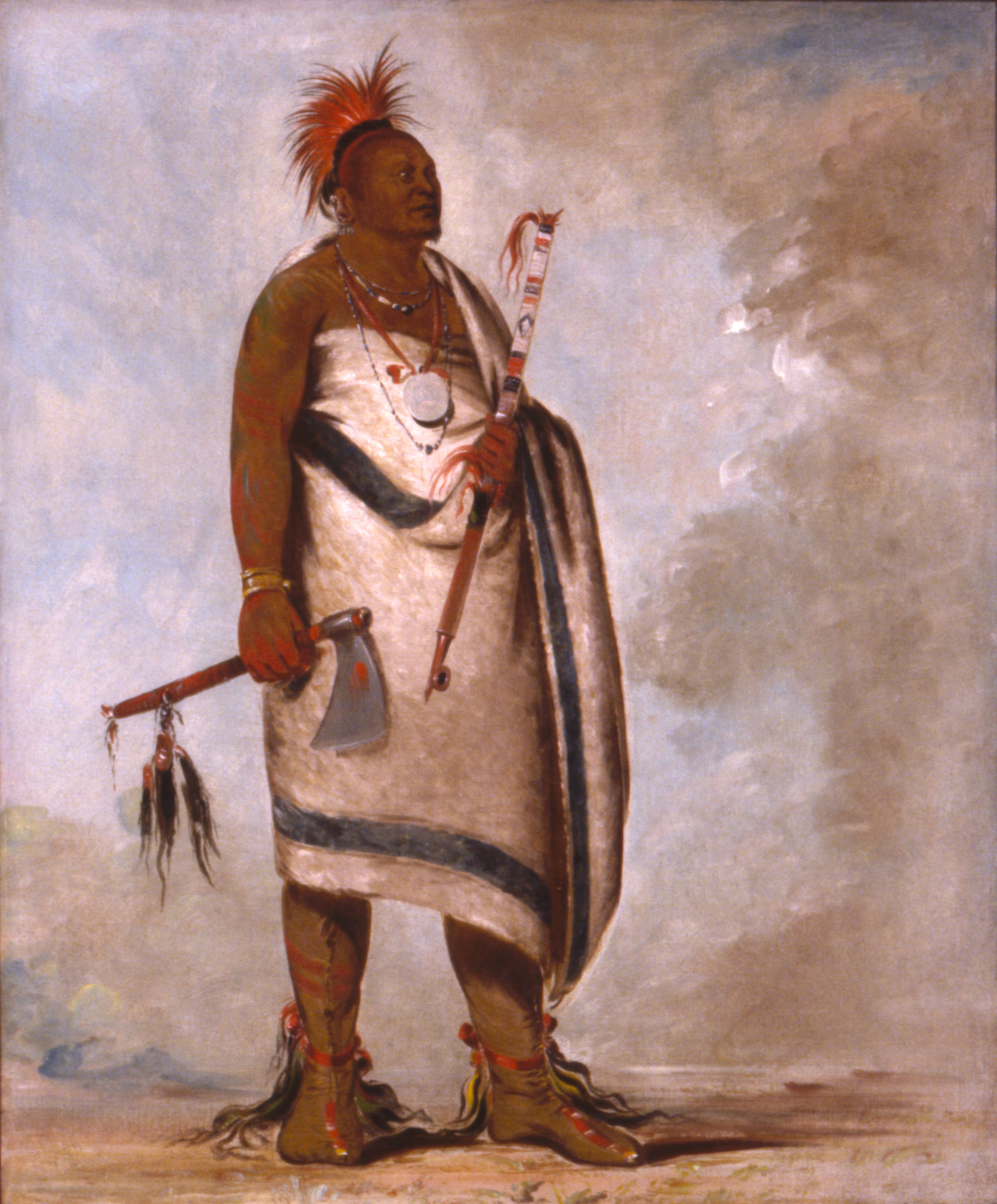 George Catlin, Tchong-tas-sáb-bee, Black Dog, Second Chief