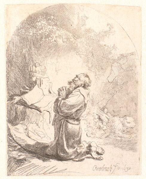 Rembrandt van Rijn, Den hellige Hieronymus i bøn