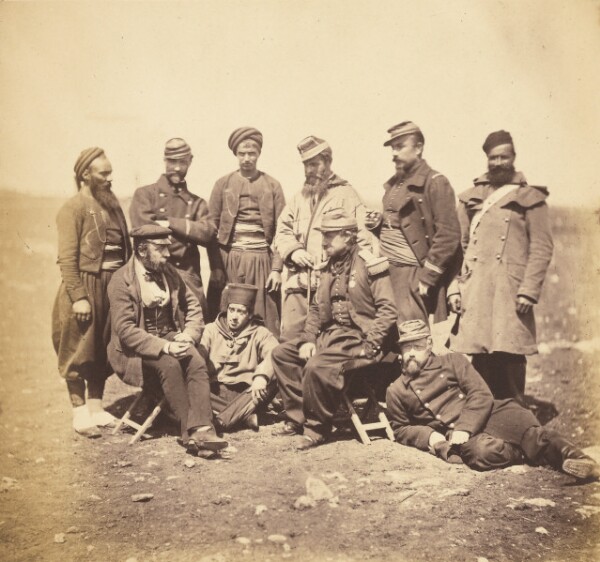 Roger Fenton, General Cisse & Officers & Soldiers of General Bosquets Divission [sic].
