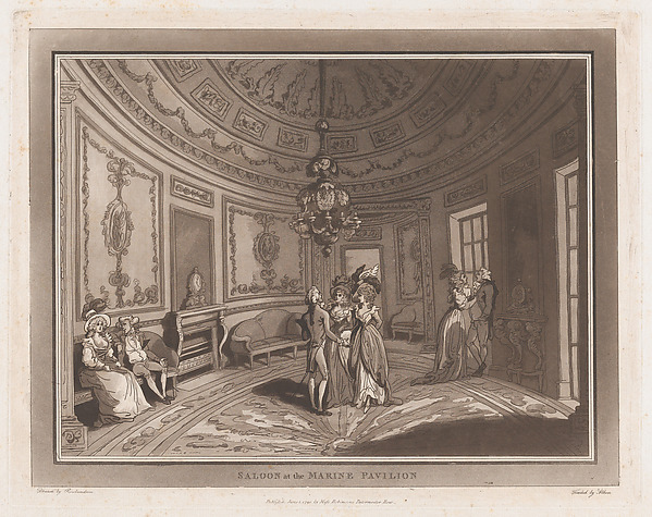 Thomas Rowlandson, Saloon at the Marine Pavillion (An Excursion to Brighthelmstone)