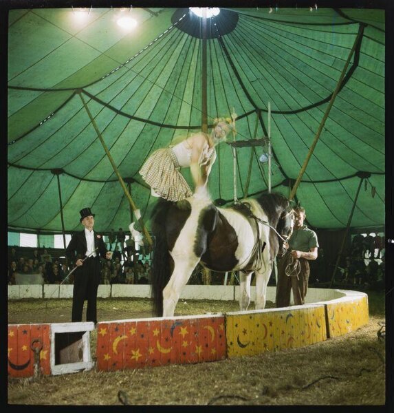 Hinde, John Wilfrid, Clown performing on a horse
