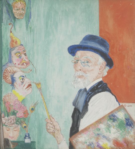 James Ensor, My Portrait with Masks