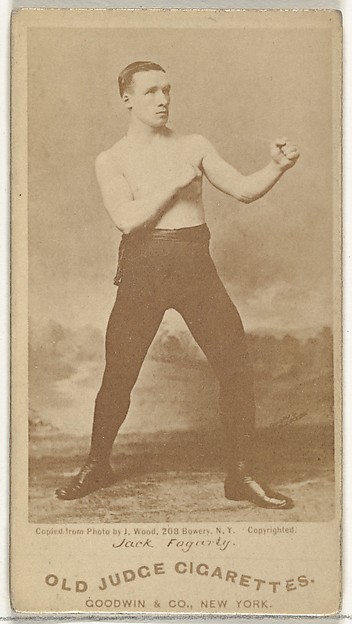 Goodwin & Company, Jack Fogarty, from the Celebrities and Prizefighters series (N174) for Old Judge Cigarettes