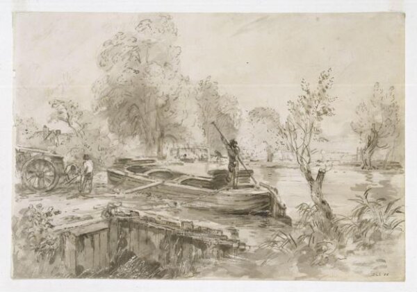 Constable, John (RA), Men loading a barge on the Stour