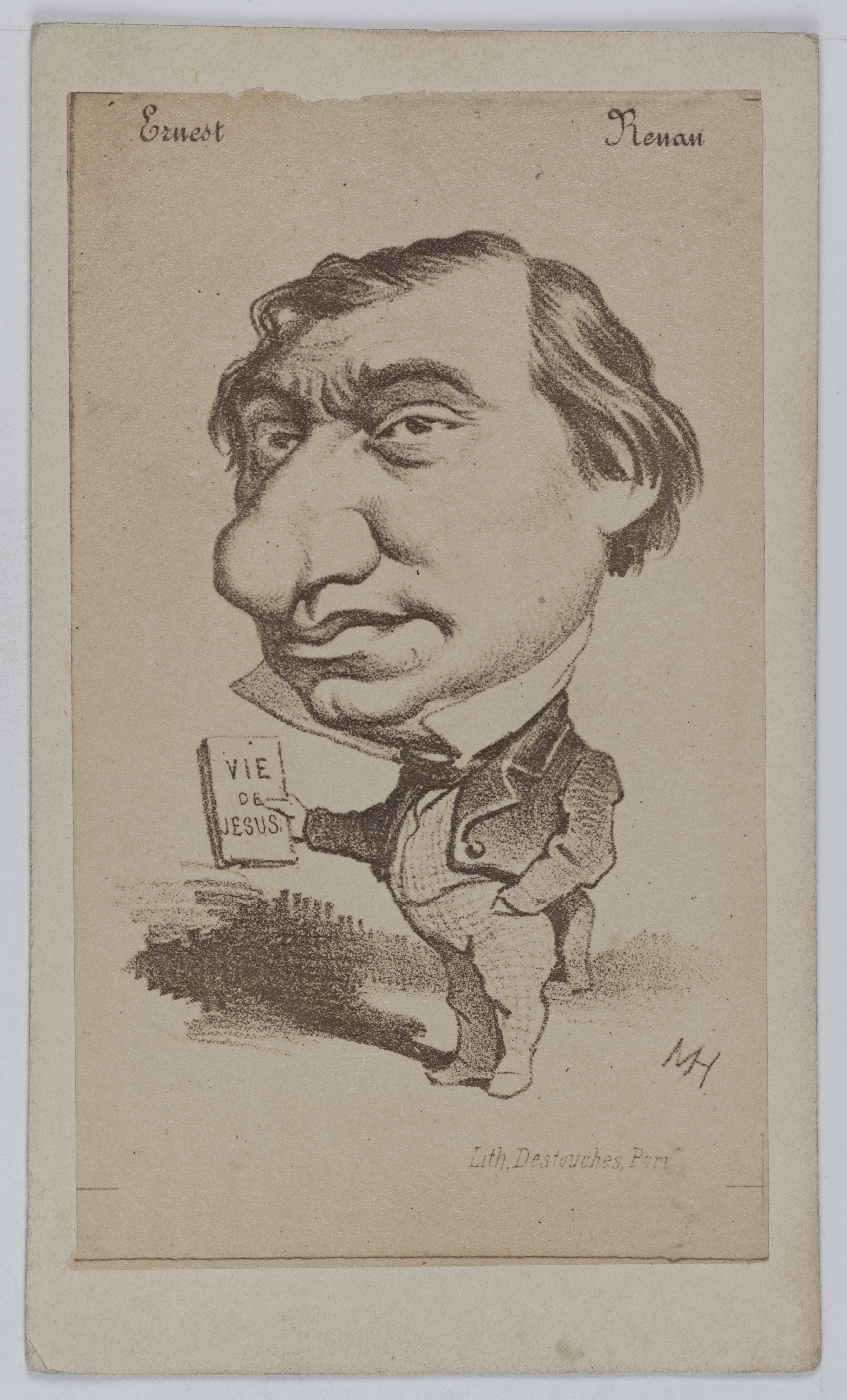Anonyme, Portrait d'Ernest Renan (1823-1890), philologue et historien.