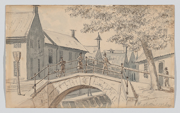 Martinus Rørbye, A Bridge over a Canal in Winschoten