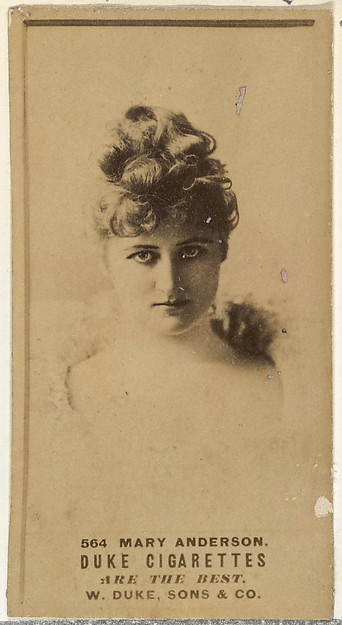 W. Duke, Sons & Co., Card Number 564, Mary Anderson, from the Actors and Actresses series (N145-7) issued by Duke Sons & Co. to promote Duke Cigarettes