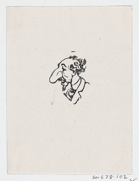 José Guadalupe Posada, A profile of a man with a large nose looking to the left