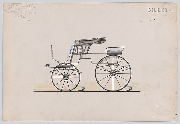 Brewster & Co., Design for Stanhope Phaeton, no. 3309a