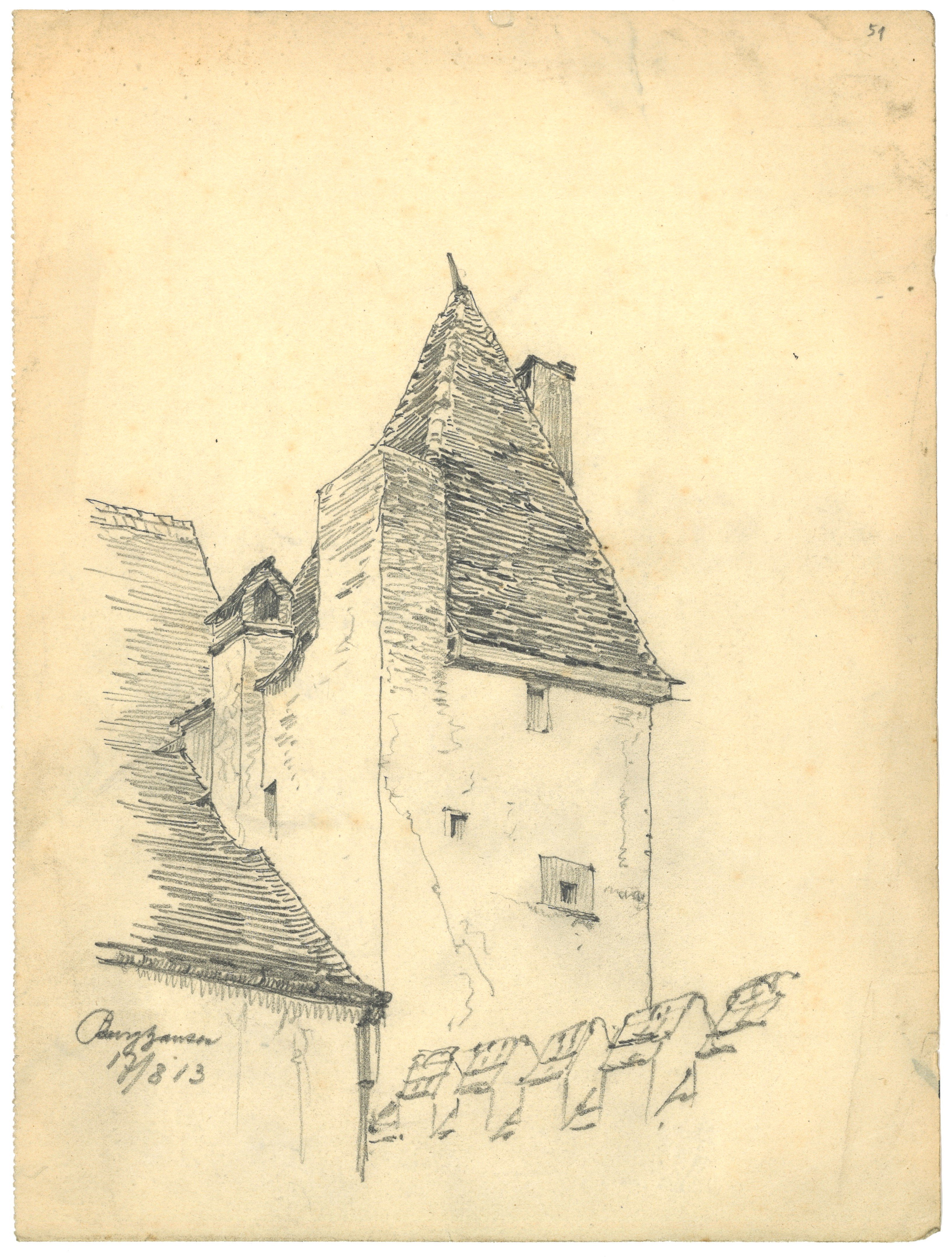 Otto Stiehl, Burghausen/Salzach (Oberbayern): Burg, vierter Burghof, Hexenturm