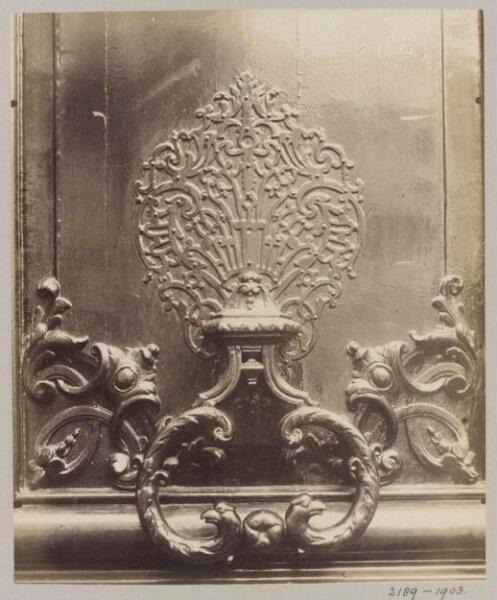Atget, Jean-Eugène-Auguste, Door Knocker, Hotel Larochefoucauld, Paris, France