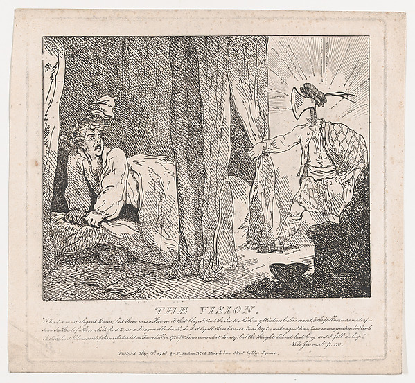 Thomas Rowlandson, The Vision (Picturesque Beauties of Boswell, Part the Second)