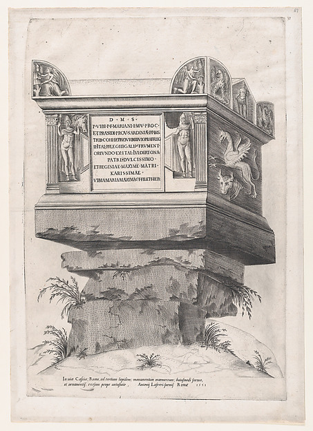Anonymous, Sepulchre of Vibius, from "Speculum Romanae Magnificentiae"