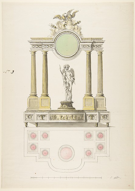 Anonymous, French, 18th century, Design for a Clock