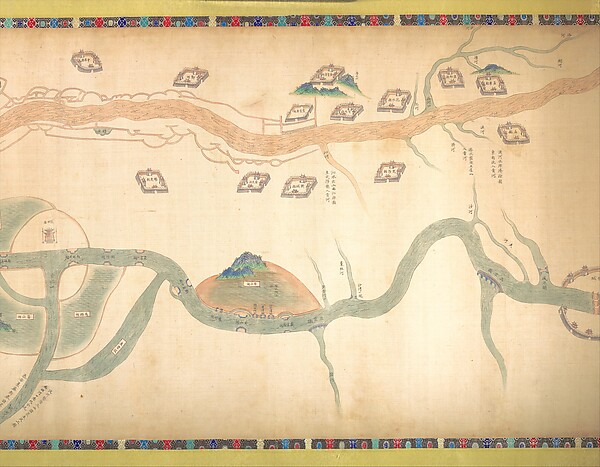 Unidentified artist, Map of the Grand Canal from Beijing to the Yangzi River