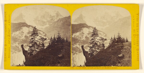 William England, La Jungfrau vue sur la Route de Murren, Suisse.
