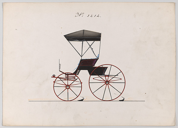 Brewster & Co., Design for Road Wagon or Buggy, no. 3212