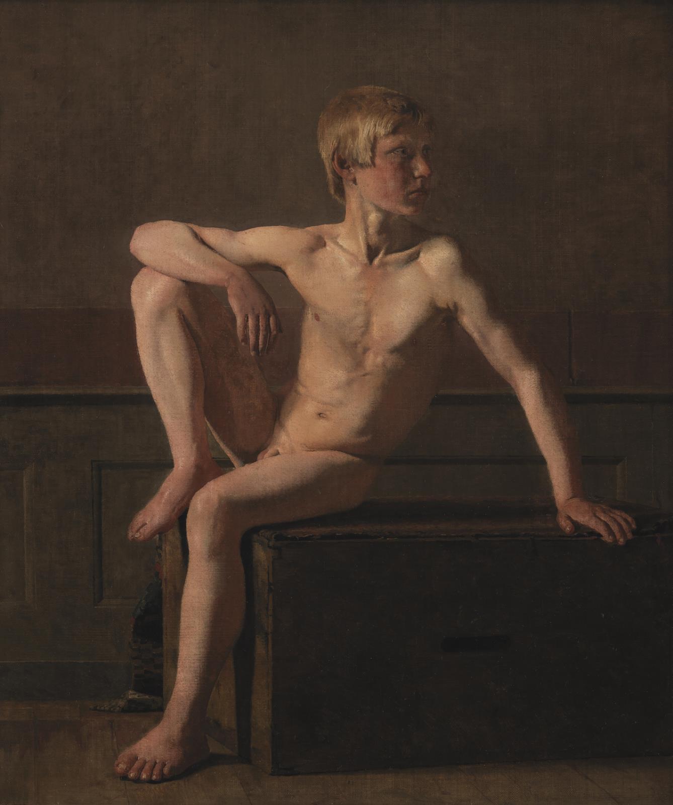 Christen Købke, Modelfigur. Siddende dreng