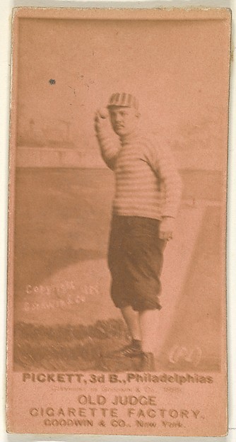 Goodwin & Company, Pickett, 3rd Base, Philadelphia, from the Old Judge series (N172) for Old Judge Cigarettes