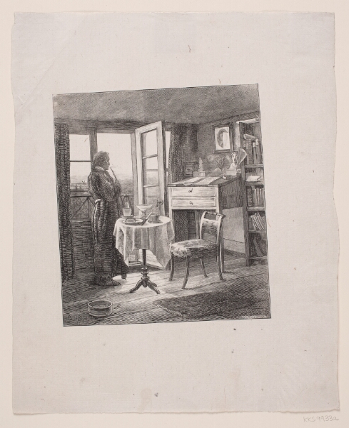 F. Hendriksen, Kristian Mantzius i sit ungkarlehjem