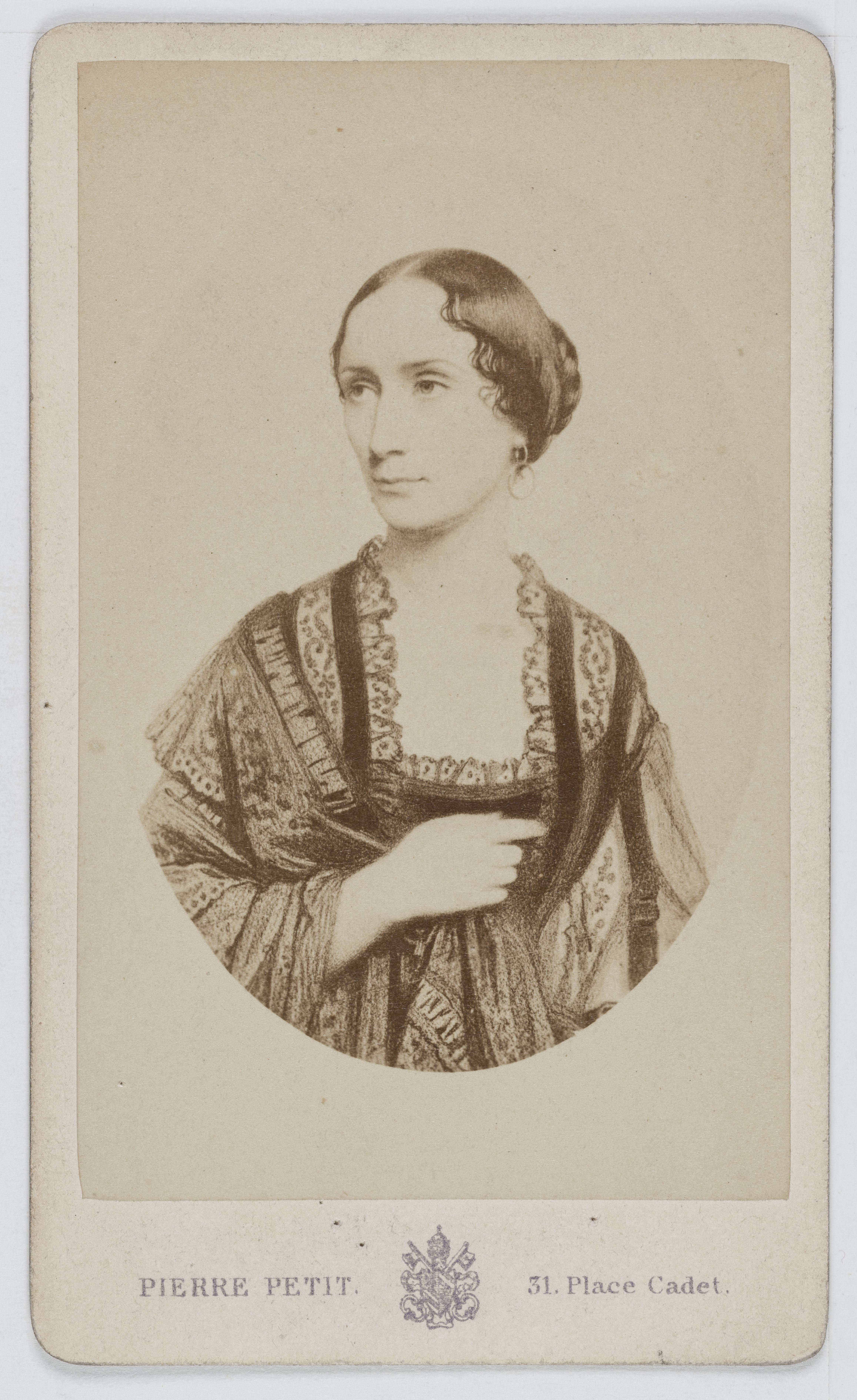 Pierre Petit, Portrait de Victoire Noël (1815-1903) dite Rosina Stoltz, cantatrice à l'Opéra et au Théâtre des Italiens.