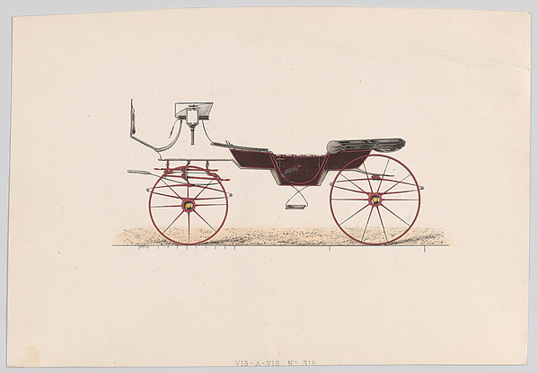 Anonymous, French, 19th century, Design for Vis-A-Vis Carriage