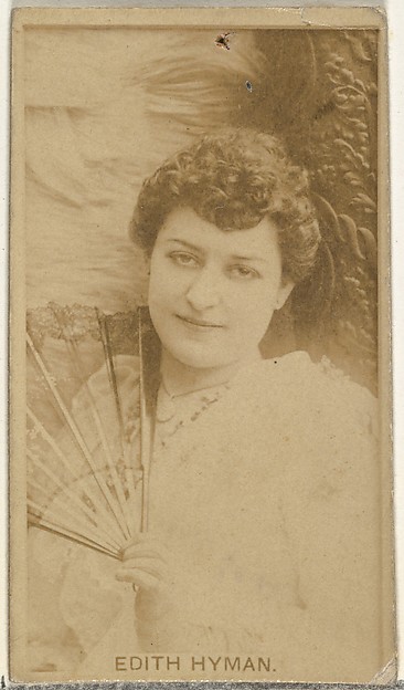 W. Duke, Sons & Co., Edith Hyman, from the Actors and Actresses series (N145-8) issued by Duke Sons & Co. to promote Duke Cigarettes