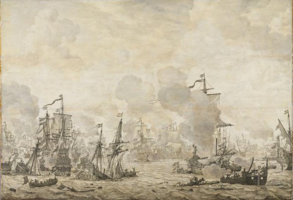 Willem van de Velde (I), Episode from the Battle between the Dutch and Swedish Fleets in the Sound, 8 November 1658