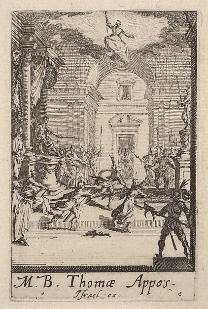 Jacques Callot, Martyrdom of Saint Thomas, from "The Little Apostles" (Les Petits Apôtres)