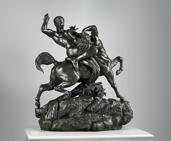 Antoine-Louis Barye, Theseus Fighting the Centaur Bianor