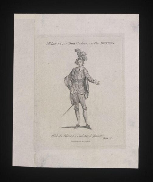 Unknown, Mr Leoni as Don Carlos in the Duenna