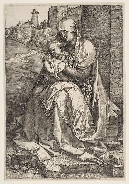 Albrecht Dürer, Virgin and Child Seated by the Wall