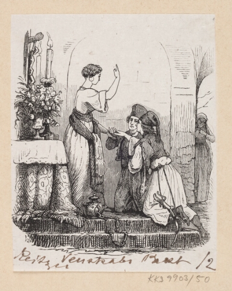 H.P. Hansen, Illustration til "Venskabs-Pagten" i H.C. Andersen, "Eventyr og Historier", Bind 1